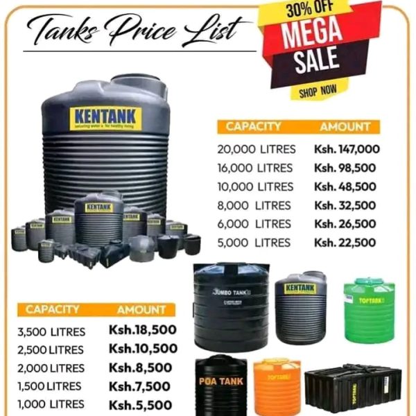 Water Tanks On Offer